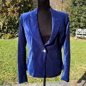 WHBM royal blue velvet jacket